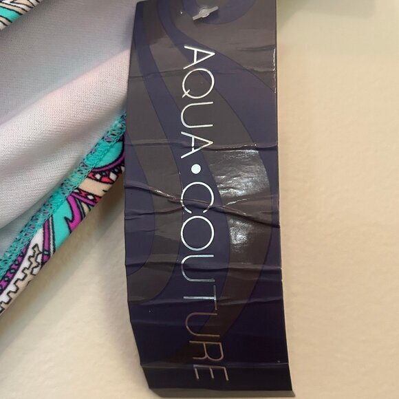 NWT Aqua Couture multicolor paisley swim bottom sz XL - Picture 4 of 10